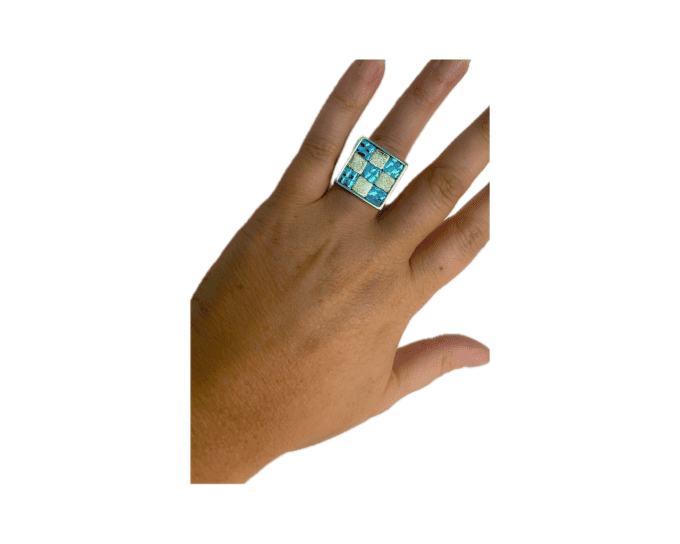 Bague MOZ Bleu