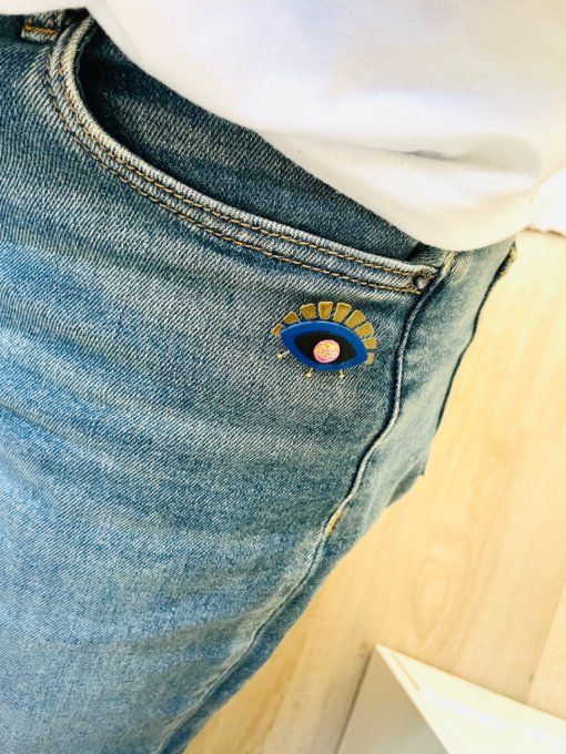 Broche Alfy Bleu