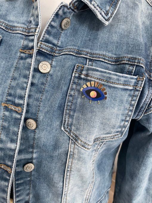 Broche Alfy Bleu