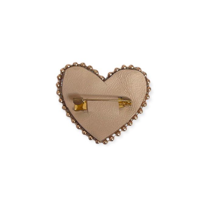 Broche Coeur doré rosé