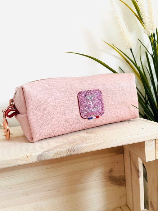 Trousse rectangulaire Rose poudré