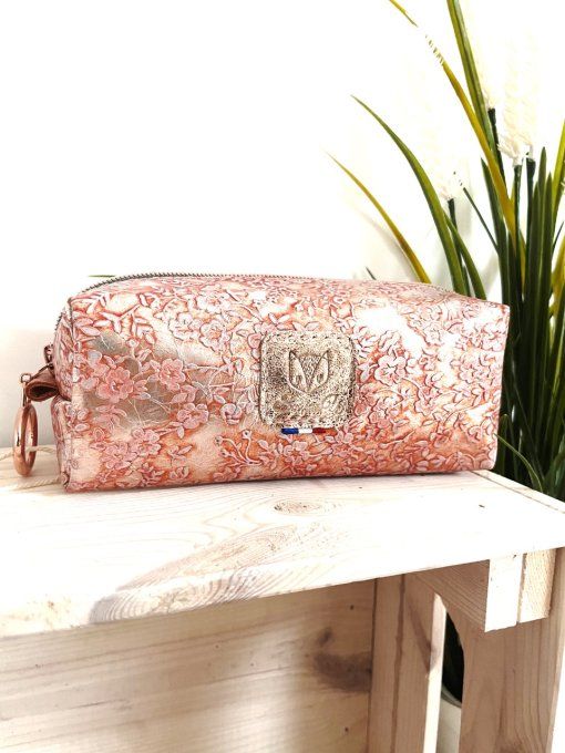 Trousse rectangulaire Argent Rosé