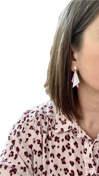 Boucles d'oreilles Shark Rose - Argent