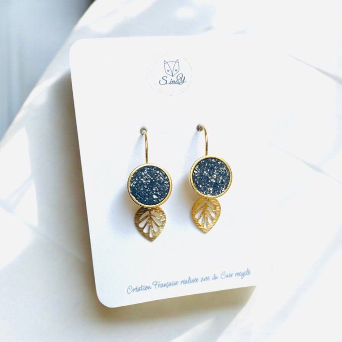 Boucles d'oreilles Jess bleu jeans