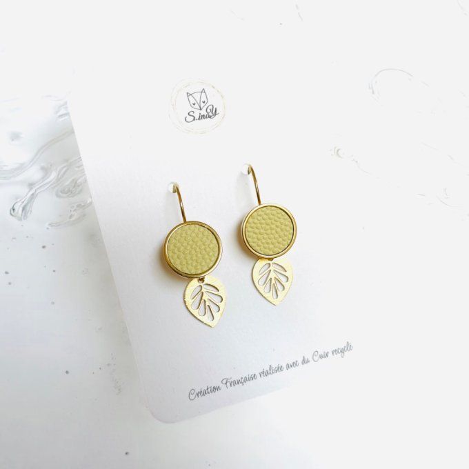 Boucles d'oreilles Jess Jaune