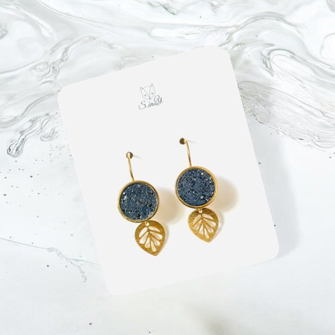 Boucles d'oreilles Jess bleu jeans